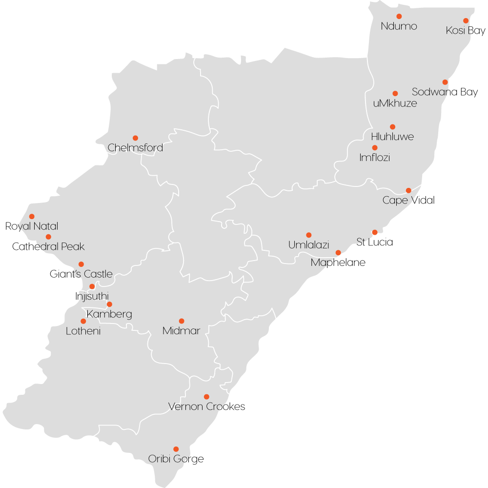 KZN-Parks-Website-Map